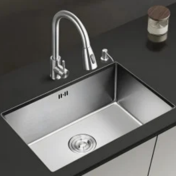 Chiuveta Bucatarie Profesionala Incorporata in blat, Inox Satin, 68x45 Cm, HM 6845