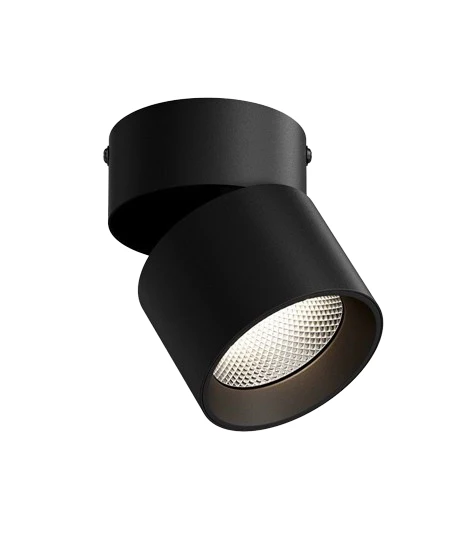 Spot LED Aplicat, Orientabil, Lumina Clada, 3000K, 10W, Negru