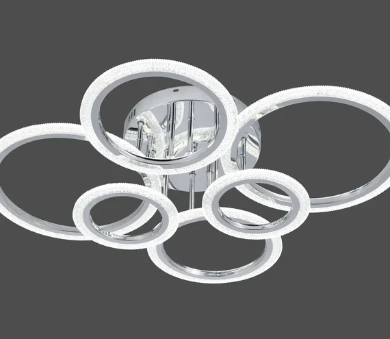 Lustra LED Cu Telecomanda, 3 Tipuri De Lumina, 132W, Auriu, R9180/2+2+2