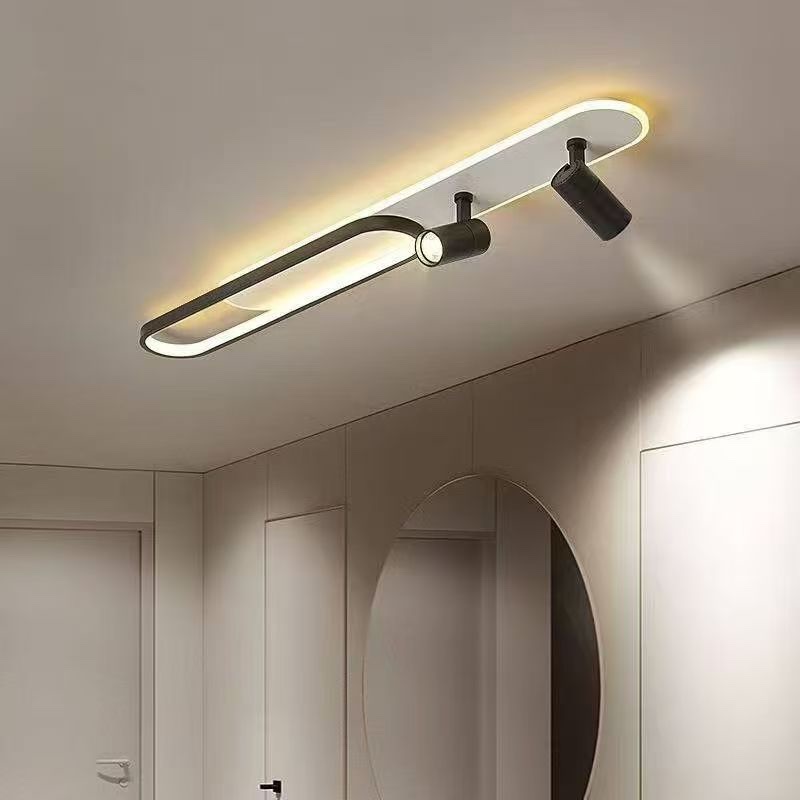 Lustra LED cu Proiector Reglabil YCM635 , 55W, Negru 3 Tipuri Iluminat 100cm