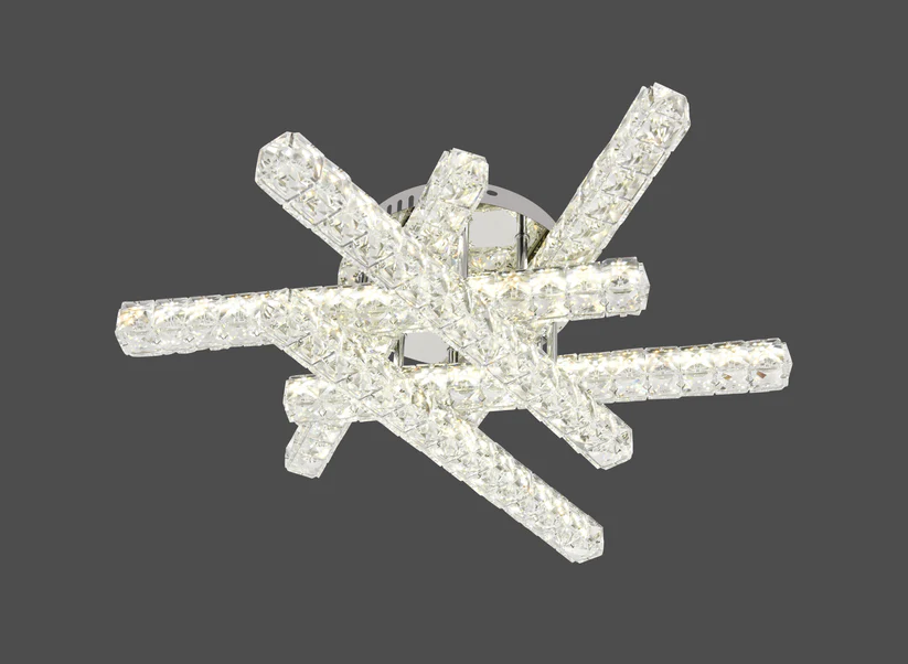 Lustra LED, Cu Telecomanda, 3 Tipuri De Lumina, Intensitate Reglabila, 108W, Argintiu 9183/6