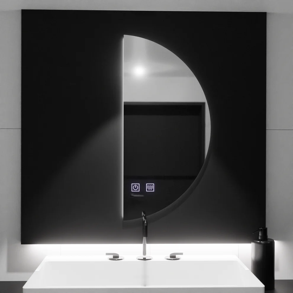 Oglinda LED E52S 50x100cm, Arcuat Touch, Sistem Dezaburire, Dimabila