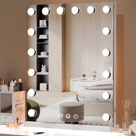 Oglindă Led Makeup 40x50cm Dimabila 3Tipuri Iluminat