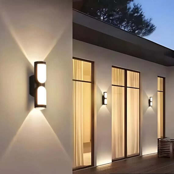 Aplica LED exterior IP65, aluminiu, 12W, lumină calda, negru – 23201