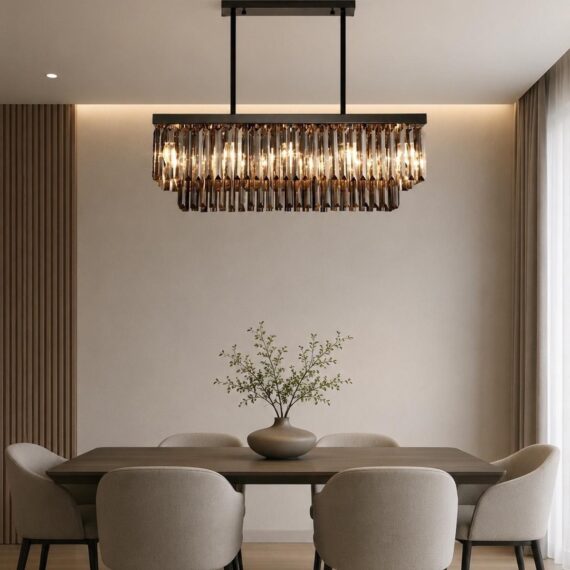 Candelabru Sticla Fumurie Luxury 14xE14 LL2006