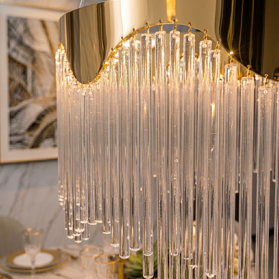 Candelabru Auriu LED pentru Living 40CM, Design Elegant Premium 78W, 3 Tipuri Iluminat