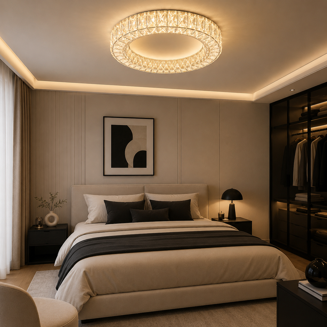 Lustra LED Cristal 3 Tipuri Iluminat 2966/500, 72W