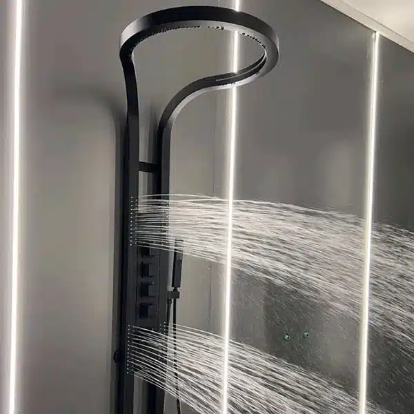 Coloana de Dus Efect de Ploaie, 5 Functii Hidromasaj , Negru