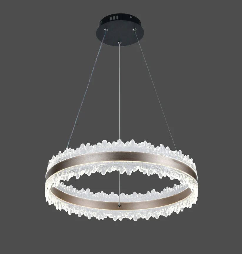 Lustra Suspendata Cu Telecomanda, 3 Tipuri De Lumina, Inaltime Reglabila, 132W, Maro 9189/600
