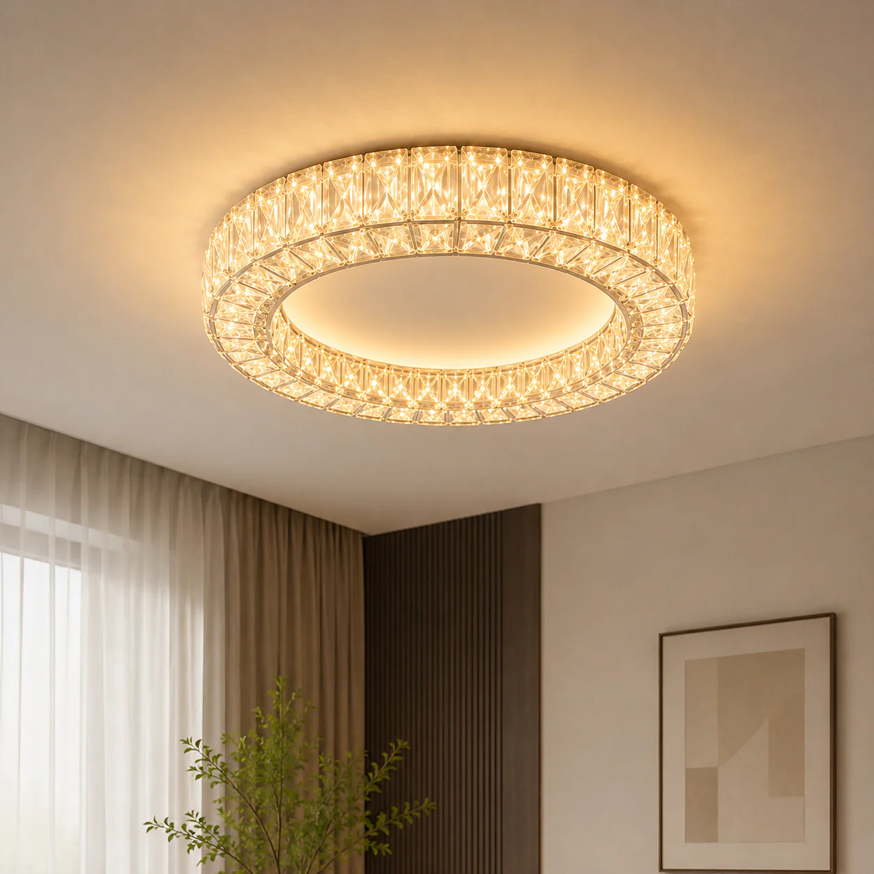 Lustra LED Cristal 3 Tipuri Iluminat 2966/500, 72W